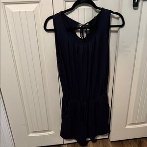 Elegant Navy Sleeveless Romper